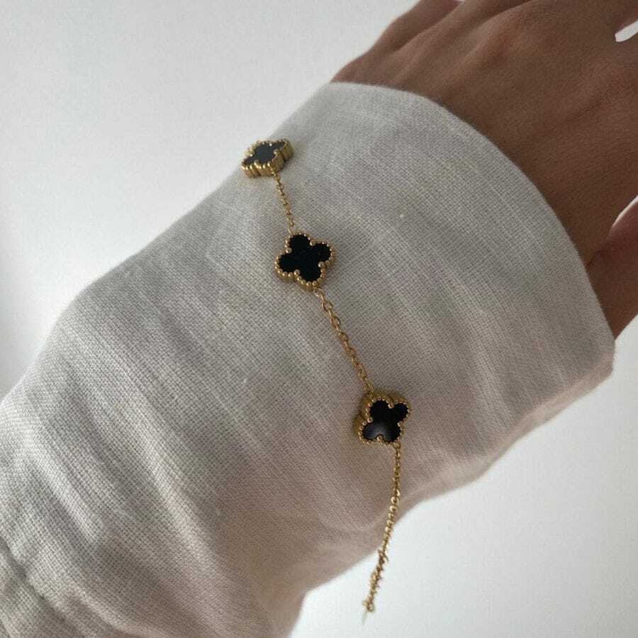 Amuleto Dúo Trébol  (Collar y Pulsera)